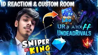 🎯 AHFF || Free Fire Live – ID Reaction + Custom Room & Game Play 🔥