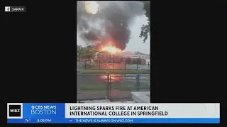 Lightning sparks fire at American International College