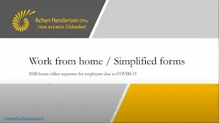 2020 Work from home deduction for employees