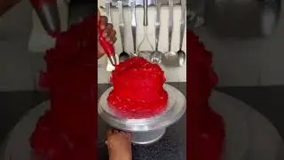 Monochrome Red Cake Decorating | Stunning Birthday Cake Design Tutorial 🎂✨ | Kutiwa Cakes