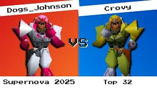 Dogs Johnson (Pink Falcon, Pikachu) vs Crovy (Green Falcon) - Supernova 2025 Top 32 - SSB64