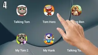 Talking Tom, Tom Hero, Talking Ben, My Tom 2, My Hank, Talking Tom #4