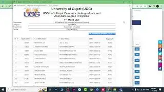 UOG First Merit List 2022 - Next Procedure - Challan Form details