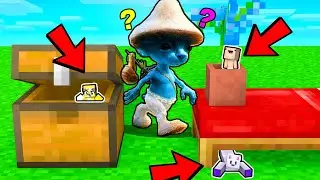 NOS ESCONDEMOS DEL GATO PITUFO EN MINECRAFT 😂| MICHI MIAU Y BEBE NOB ESCONDITE SMURF CAT MEME