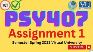 PSY407 || Assignment no 1 || 100% Accurate Solution || Sport Psychology || Semester Spring 2023