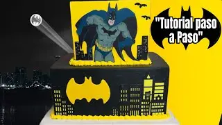 Tutoríal de (PASTEL DE BATMAN.) #cakedesign #cakedecorating #pastel 