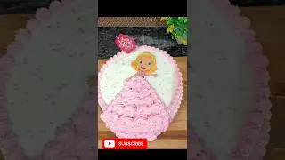 Frock design cake/Pineapple Flavour cake #ytshorts #youtubeshorts #trendingshorts #viralshort