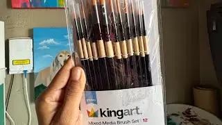 Probando pinceles KINGART ! Funcionan? Son buenos? 