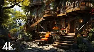 🌞 4K Peaceful Treehouse Ambient | Relaxing On A Beautiful Sunny Day With Calming Nature Sounds