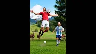 Ronaldo and Messi Football Match in the Wild 😂  AI Generated