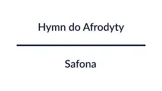 Hymn do Afrodyty - Safona | Audiobook Całość!