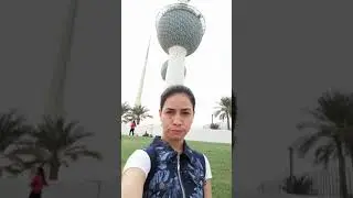 Unang ladap dg sa Kuwait tower In English First dayoff here in kuwait tower 🤣🤣🤣