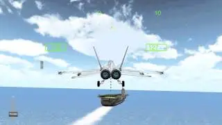 F18 landing on carrier