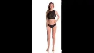 Seafolly Shimmer Laser Cut Cropped Bikini Top | SwimOutlet.com