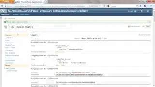 The Process History Tab in Rational Collaborative Lifecycle Management 4.0.3
