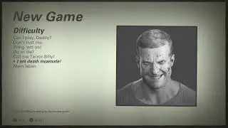 Wolfenstein 2: The New Colossus - Difficulty Screen