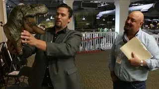 Rex Receives Fabulous T-Rex Head Trophy at RX17