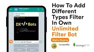 How to add different types Filters in own Unlimited Filter Bot | English