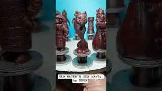 Alice's Wonderful Adventures, Chess Set Master Wax Carving. #shorts #madeinusa #gaming
