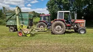 Massey Ferguson 699 and Claas jaguar 60 forager