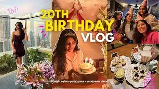 ВЛОГ К 20-ЛЕТИЮ! | Пижамная вечеринка, пышные формы + закат!