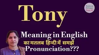 tony meaning l meaning of tony l tony ka Hindi mein kya matlab hota hai l vocabulary l