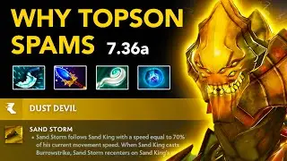 TOPSON SAND KING Mid - Patch 7.36a | Full Gameplay Dota Class