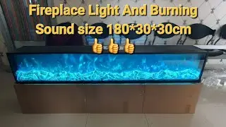 7 Color LED Electric Fireplace + Burning Sound, Size L.180*D.30*H.30cm #fireplace #fireplacesounds 