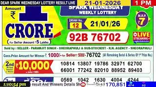 Dear Dream Evening 8 PM Lottery Result Live | Lottery Sambad Live 21.01.2026 Nagaland Lottery Live