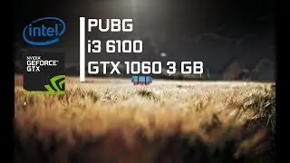 PUBG i3 6100 + GTX 1060 3 GB [Custom Settings]
