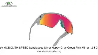Spy MONOLITH SPEED Sunglasses Silver Happy Gray Green Pink Mirror   2 3 2 1