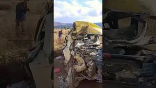 Very dangerous accident between tractor and van in Uppsala #shorts #viral #van #incident #accident