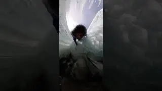 Ice climbing first pitch of Rapido presto Qc #waterfall #iceclimber #iceclimbing #quebec