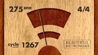 275 BPM 4/4 Wood Metronome HD