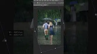 How to Create Rain Effect in Photoshop #shorts #photoshop