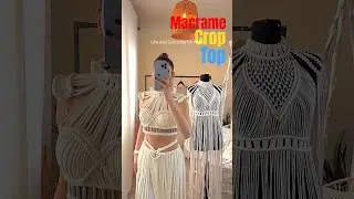 White Macram&eacute; Crop Top & Fringe Skirt | Handmade Rope Outfit