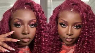 WARM & RED FALL MAKEUP TUTORIAL 🍁| YOUNG AFRICANA