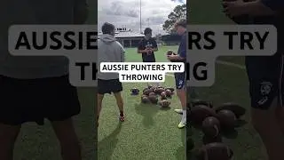 Aussie Punters Try Throwing 🏈 #collegefootball #punting #quarterback