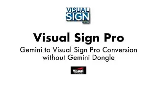 VWP VSS Visual Sign Shop Gemini to Visual Sign Shop Pro Conversion without Gemini Dongle