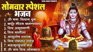 सोमवार भक्ति भजन : कर्पूर गौरम करुणावतारं, ॐ नमः शिवाय, महामृत्युंजय मंत्र, शिव अमृतवाणी व आरती