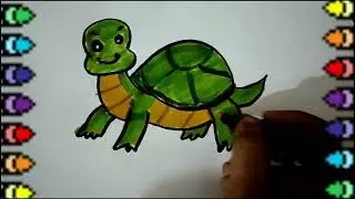 how to draw tortoise drawing easy step by step// Turtle Step by Step drawing|| Easy tortoise drawing