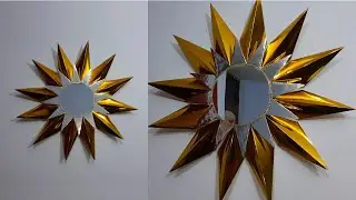 ESPEJO EN FORMA DE SOL fácil y decorativo -MIRROR IN THE SHAPE OF SUN easy and decorative