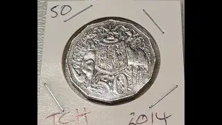 For Sale, On Ebay 2014 Crop Circle 50c Error Coin Start at $1 Dollar