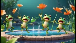 Leaping Frogs by the Pond | Jumping Fun Song for Toddlers | Pond Adventure Nursery Rhyme