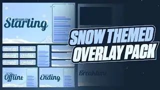 Winter Snow Animated Twitch Pack | Soft Christmas Stream Package | Overlays, Panels, Alerts, Webcam