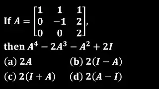 characteristic equation cayley hamilton theorem BHU PET 2018 Linear Algebra Csir Net Gate CUCET DU