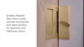 Emtek Barn Door Lock Video