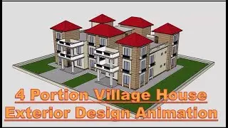 Modern 4-Unit Bungalow Elevation Design Animation.
