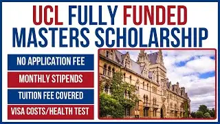 Fully Funded Bartlett MSc Scholarship 2025 | How to Apply for UCL Scholarship 🎓 Visa & Health Costs🌍