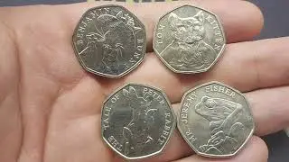Which Beatrix potter 50p coins were released in 2017?